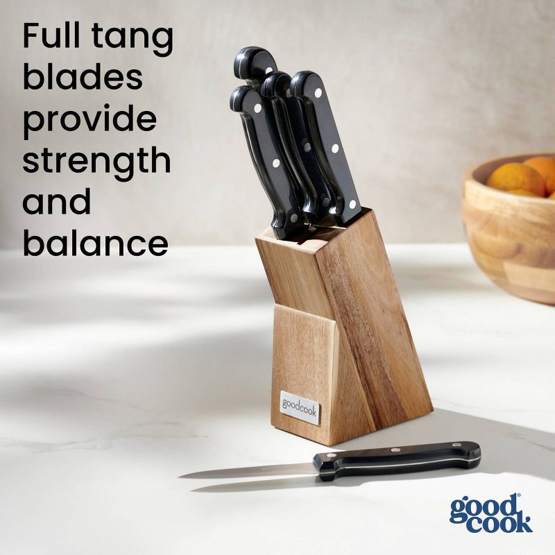 slide 5 of 9, GoodCook 6pc Knife Block Set, 6 ct