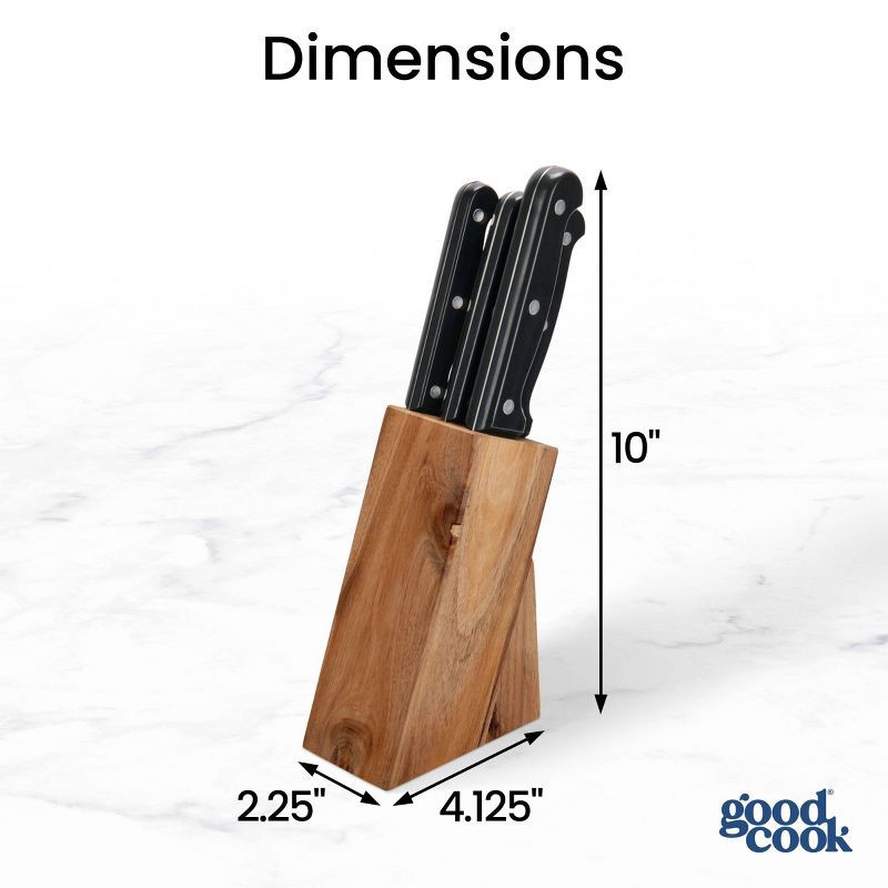 slide 6 of 9, GoodCook 6pc Knife Block Set, 6 ct