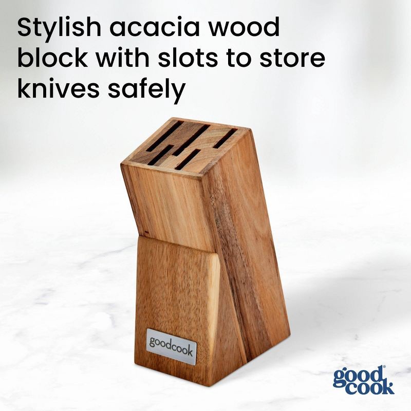 slide 7 of 9, GoodCook 6pc Knife Block Set, 6 ct