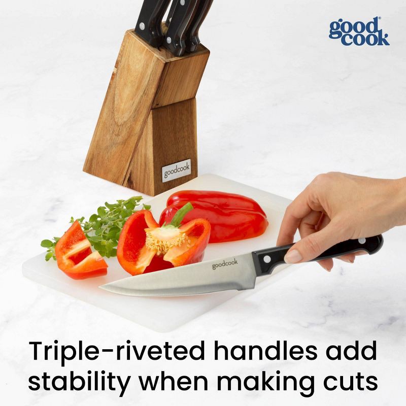 slide 9 of 9, GoodCook 6pc Knife Block Set, 6 ct