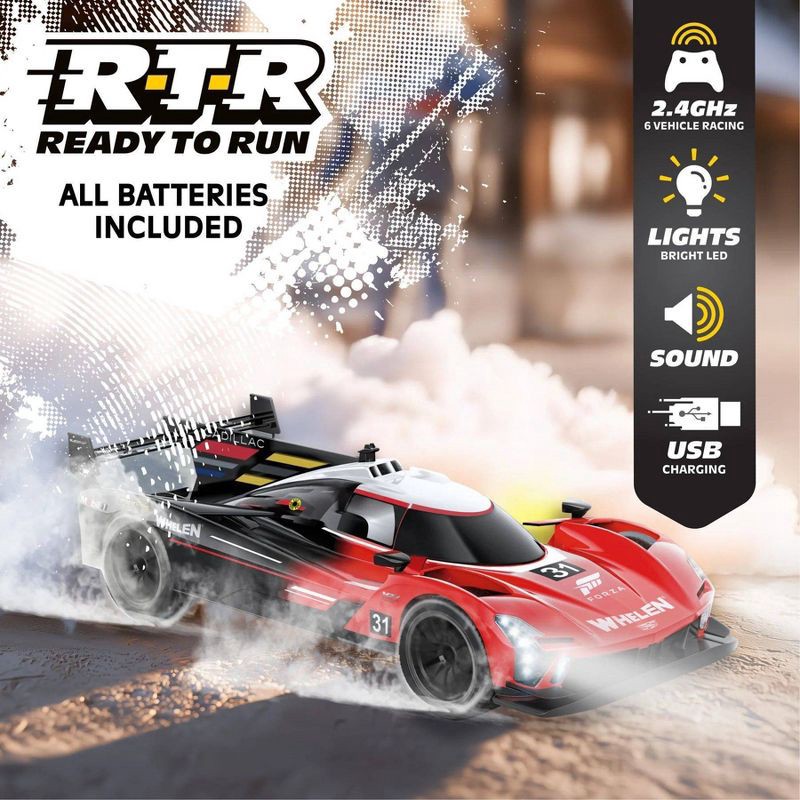 slide 4 of 8, Motor Dayz RC 4x4 Forza Cadillac V Series.R - 1:8 Scale Red, 1 ct