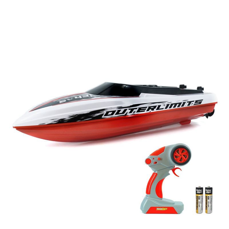 slide 1 of 5, Motor Dayz RC 20" Dual Propeller Outerlimits Speed Boat, 1 ct