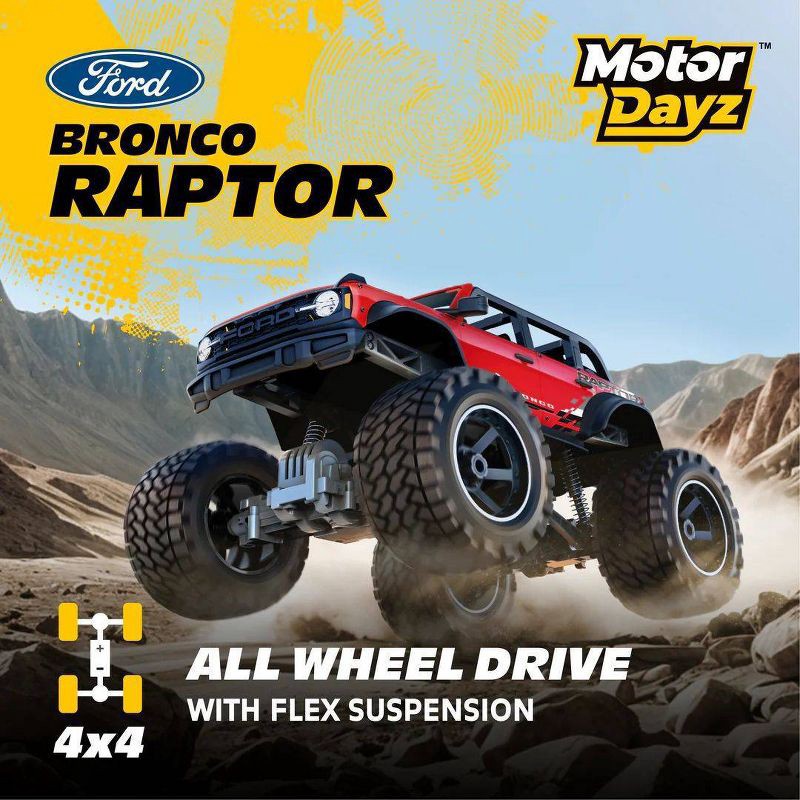 slide 6 of 9, Motor Dayz RC 4x4 Ford Bronco Raptor - 1:10 Scale, 1 ct