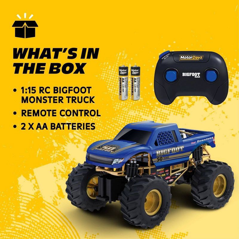 slide 6 of 8, Motor Dayz RC 50th Bigfoot Monster Truck - 1:15 Scale, 1 ct