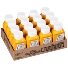 Heinz 100% Natural Yellow Mustard, Forever Full, Inverted, No Seal to Peel, 16 ct Casepack, 13 oz Bottles