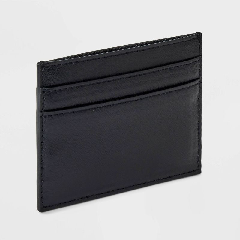 slide 2 of 4, Basic Card Case Wallet - A New Day™ Jet Black, 1 ct