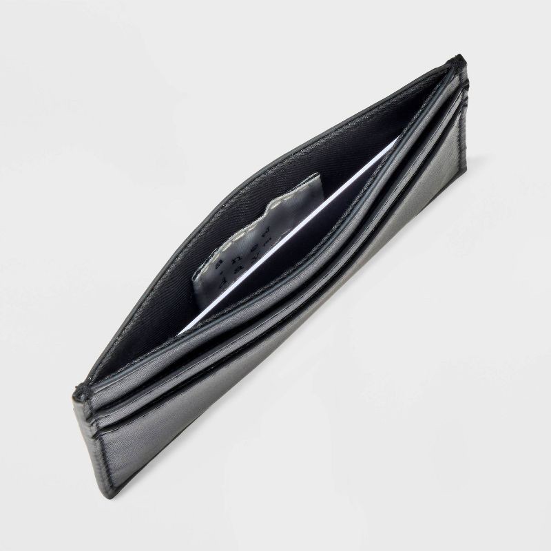 slide 3 of 4, Basic Card Case Wallet - A New Day™ Jet Black, 1 ct