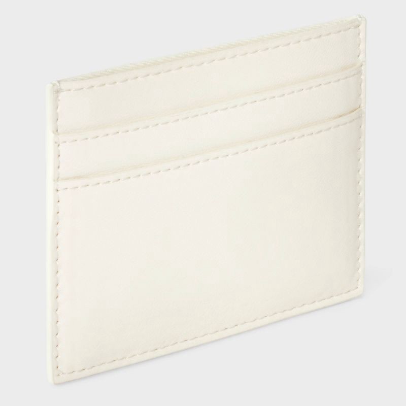slide 2 of 4, Basic Card Case Wallet - A New Day™ White, 1 ct