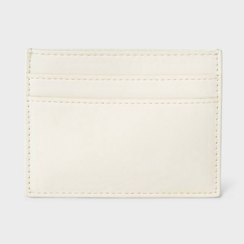 slide 1 of 4, Basic Card Case Wallet - A New Day™ White, 1 ct