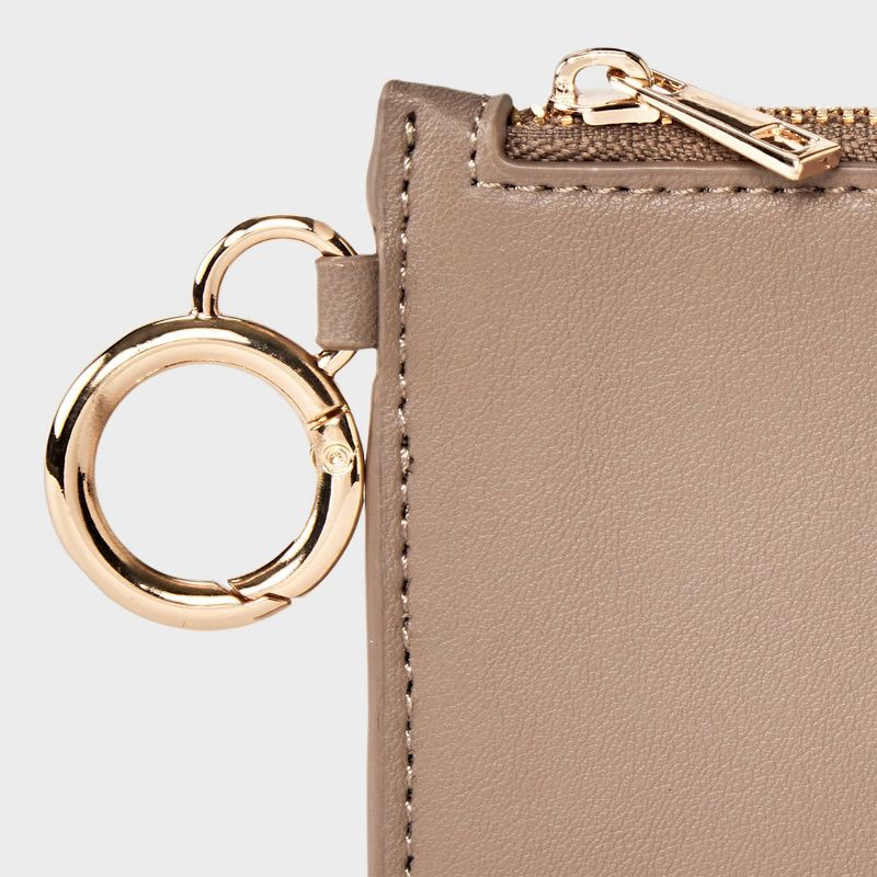 slide 4 of 5, L-Zip Card Case - A New Day™ Dark Brown, 1 ct