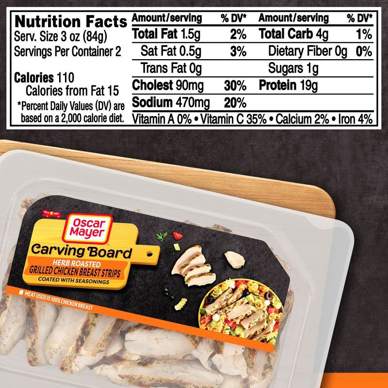 slide 8 of 8, Oscar Mayer Herbs Roasted Chicken Strips - 6oz, 6 oz