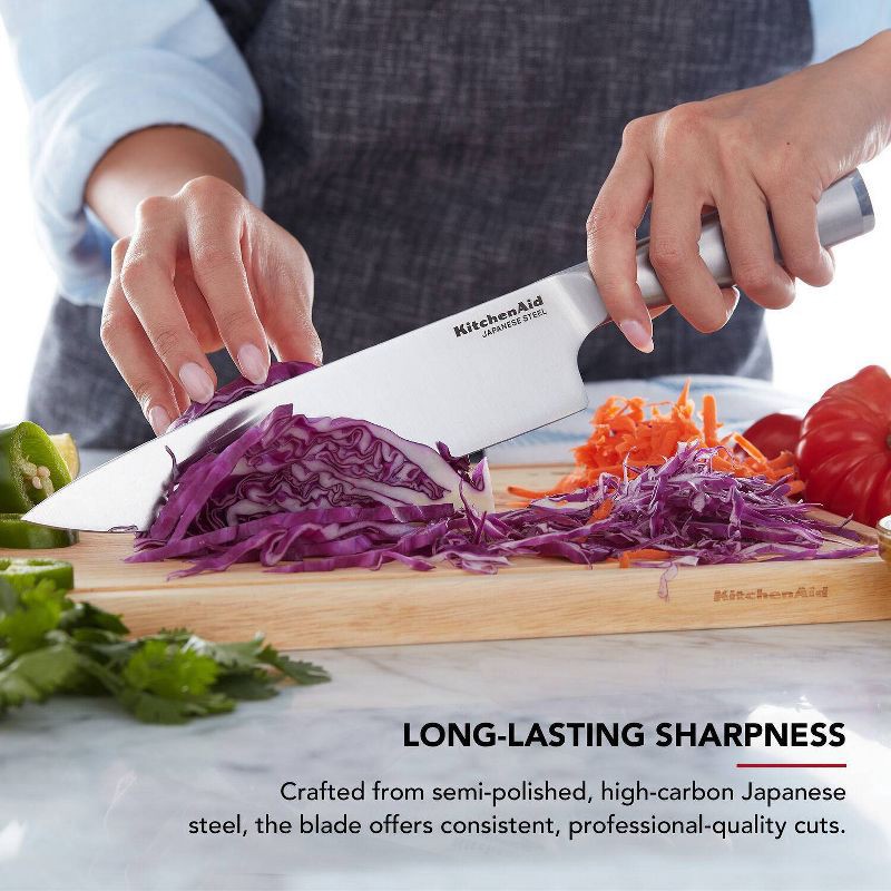 slide 3 of 9, KitchenAid Gourmet 14pc Stainless Steel Knife Block Set, 14 ct