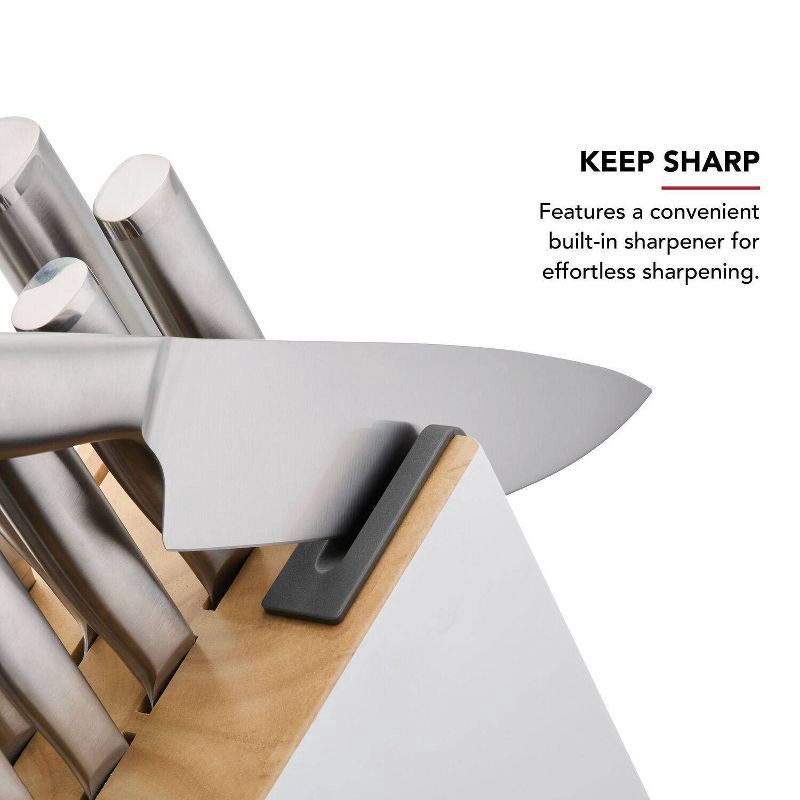 slide 4 of 9, KitchenAid Gourmet 14pc Stainless Steel Knife Block Set, 14 ct