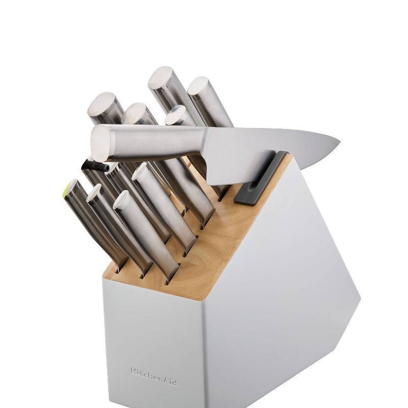 slide 7 of 9, KitchenAid Gourmet 14pc Stainless Steel Knife Block Set, 14 ct