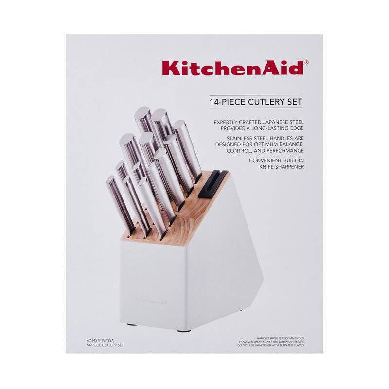 slide 10 of 10, KitchenAid Gourmet 14pc Stainless Steel Knife Block Set, 14 ct