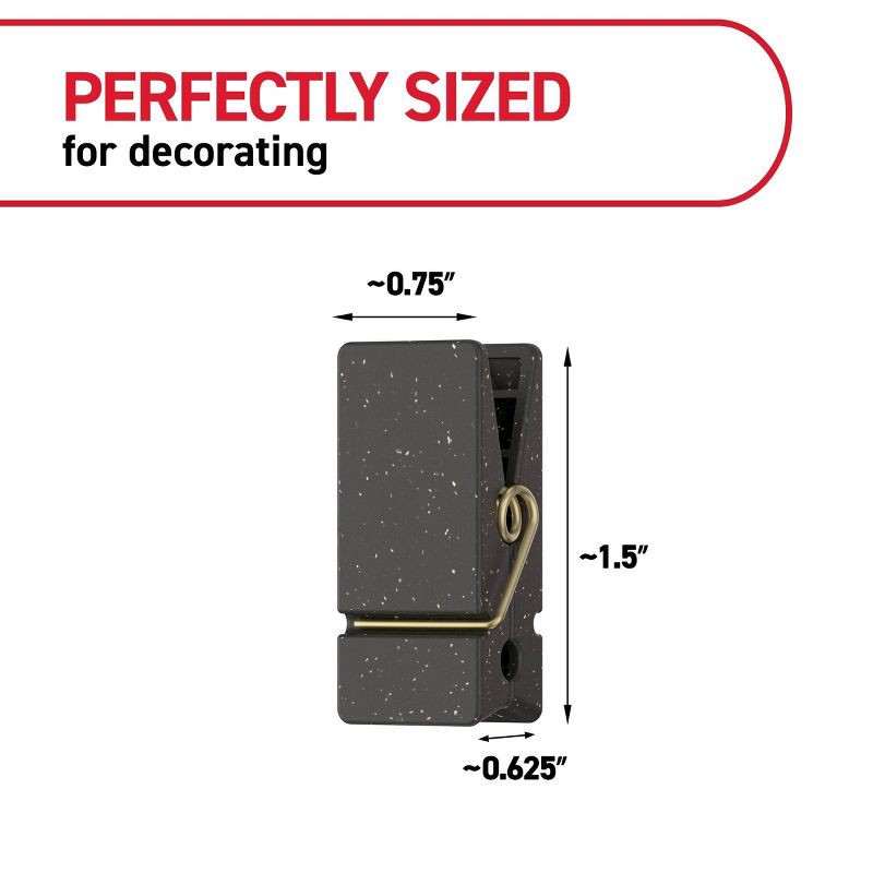 slide 2 of 7, Command Spring Clips 8 Hooks and 12 Strips Slate Speckle, 1 ct