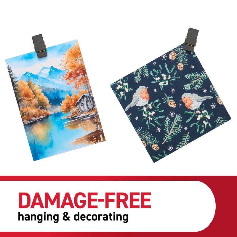 slide 5 of 7, Command Spring Clips 8 Hooks and 12 Strips Slate Speckle, 1 ct