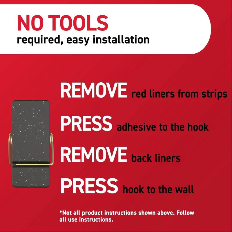 slide 6 of 7, Command Spring Clips 8 Hooks and 12 Strips Slate Speckle, 1 ct