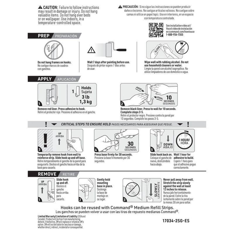 slide 7 of 7, Command Damage-Free Medium 2 Hooks and 4 Strips Olive, 1 ct