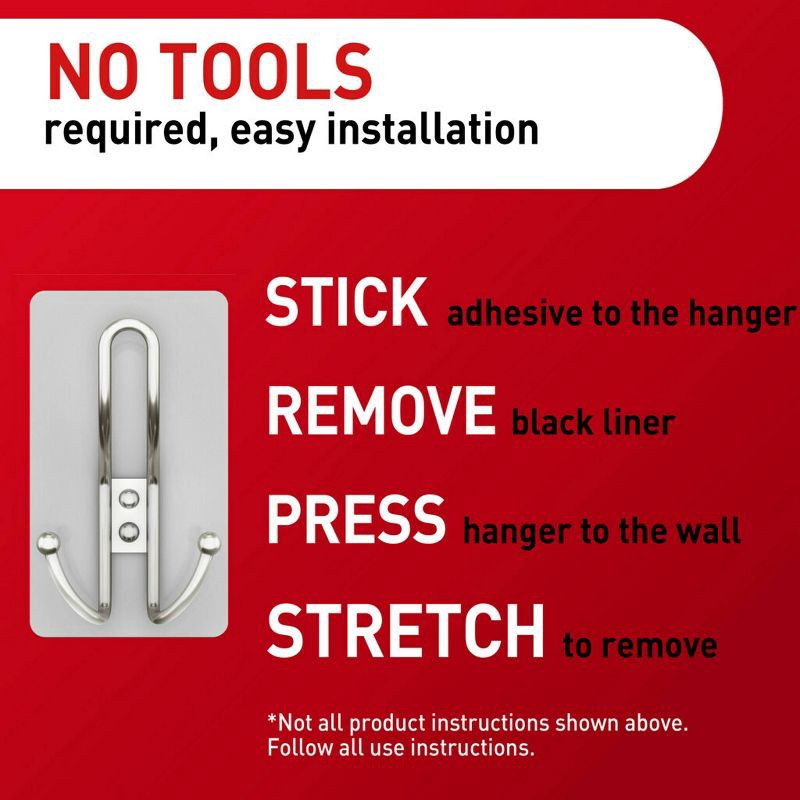 slide 6 of 10, Command 2pk X-Large Satin Nickel Triple Hook, 2 ct