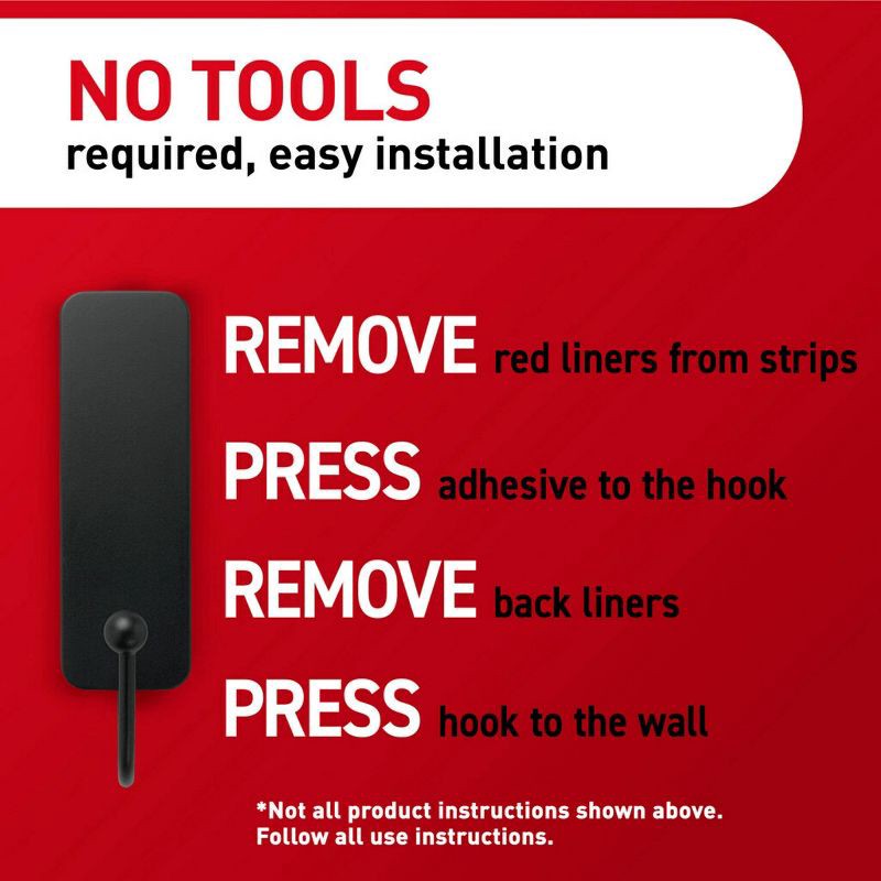 slide 4 of 10, Command Medium Satin Brass Damage-Free Hook, 1 ct