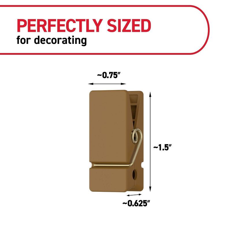 slide 2 of 8, Command Spring Clips 8 Hooks and 12 Strips Toffee, 1 ct