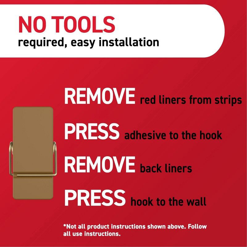 slide 3 of 8, Command Spring Clips 8 Hooks and 12 Strips Toffee, 1 ct