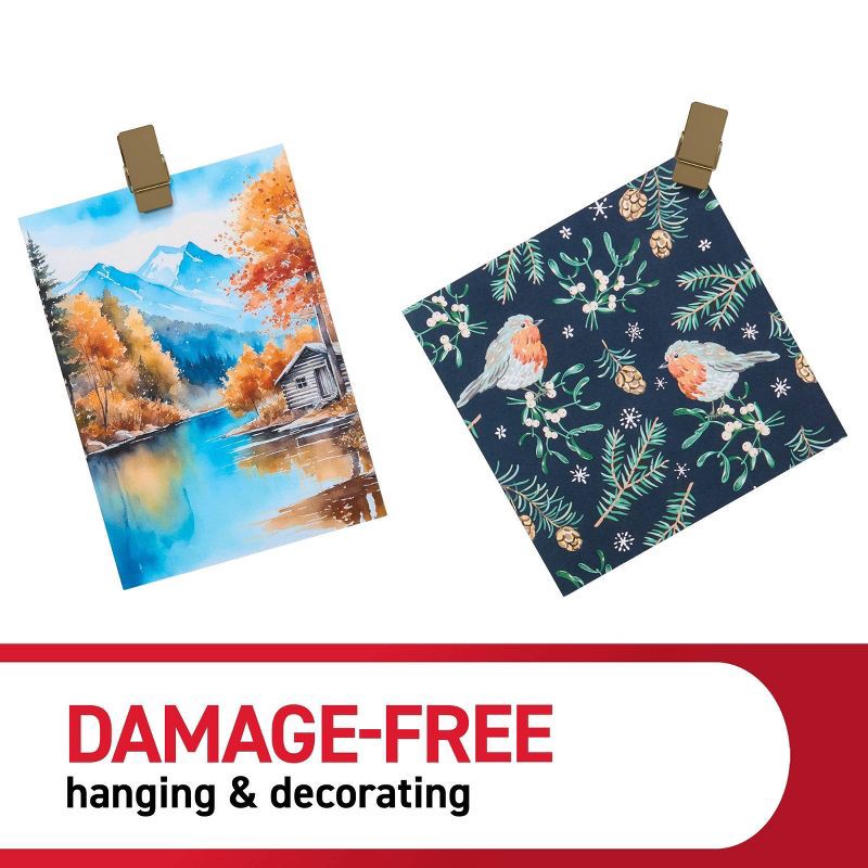 slide 7 of 8, Command Spring Clips 8 Hooks and 12 Strips Toffee, 1 ct