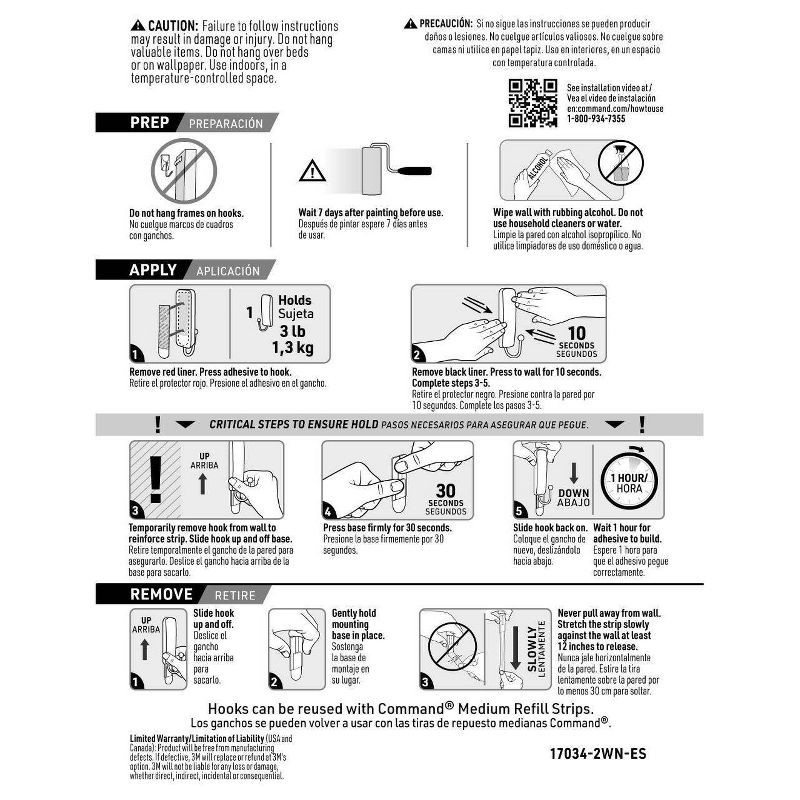 slide 9 of 9, Command Damage-Free Medium 2 Hooks and 4 Strips Burgundy, 1 ct