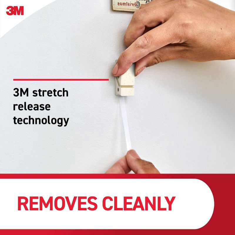 slide 6 of 7, Command Damage-Free Hanging Spring Clips 8 Hooks and 12 Adhesive Strips Cream Speckle, 1 ct