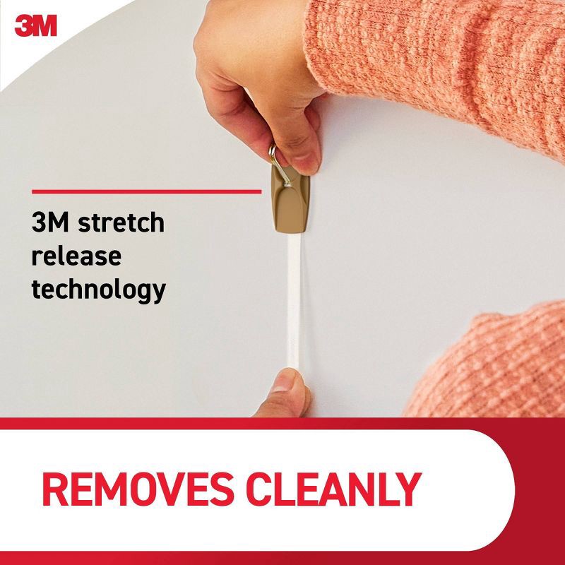 slide 8 of 10, Command Damage-Free Medium 6 Wire Hooks and 8 Strips Toffee, 1 ct