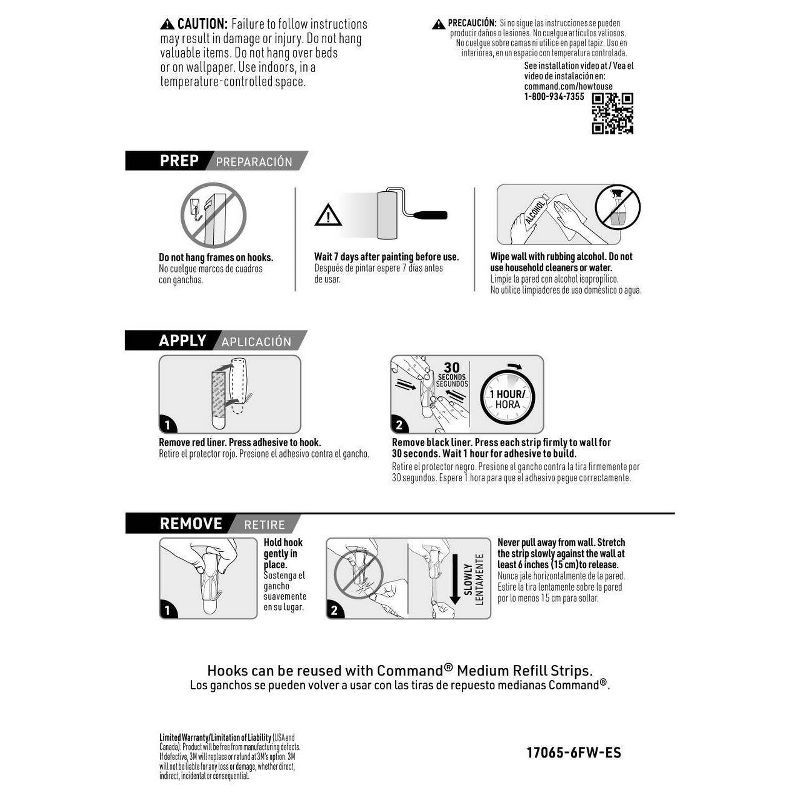 slide 10 of 10, Command Damage-Free Medium 6 Wire Hooks and 8 Strips Toffee, 1 ct