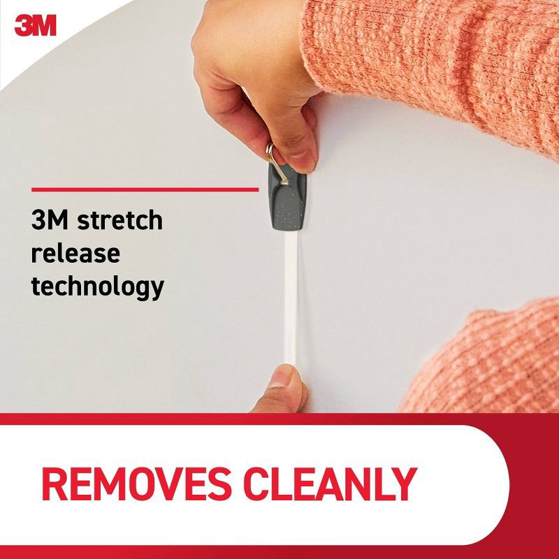 slide 5 of 9, Command Damage-Free Medium 6 Wire Hooks and 8 Strips Slate Speckle, 1 ct