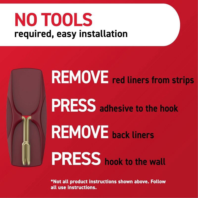 slide 7 of 8, Command Damage-Free Medium 6 Wire Hooks and 8 Strips Burgundy, 1 ct