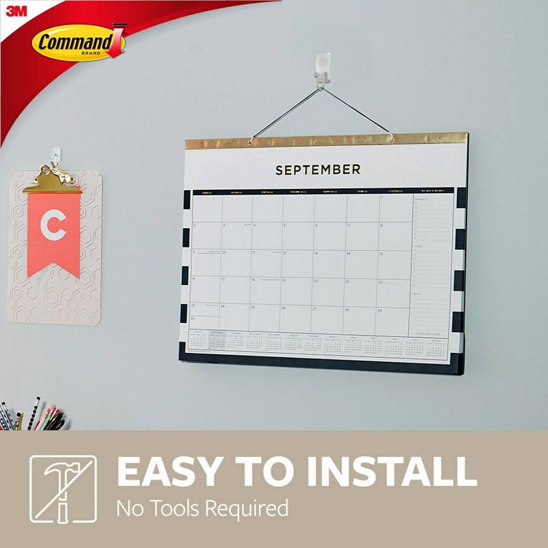 slide 4 of 11, Command 2pk Small Satin Brass Damage-Free Hooks, 2 ct