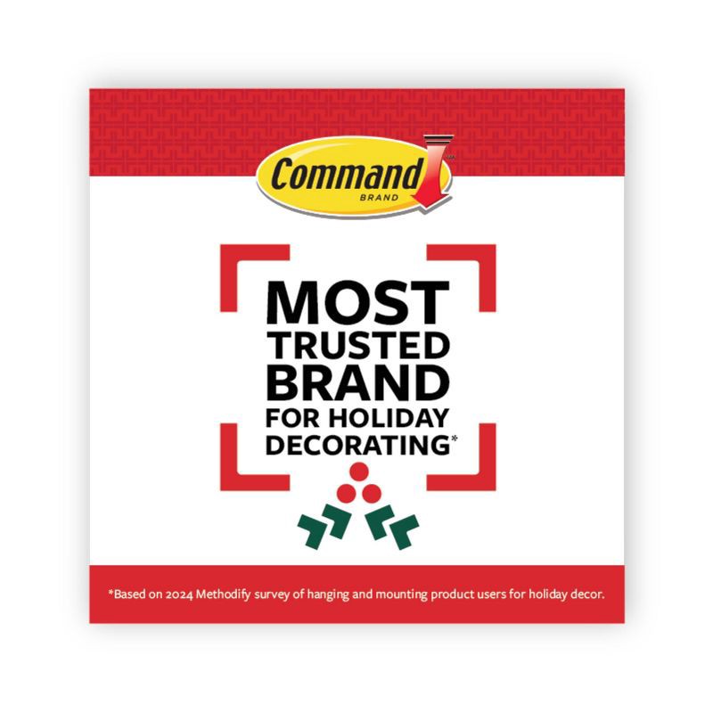 slide 10 of 11, Command 2pk Small Satin Brass Damage-Free Hooks, 2 ct
