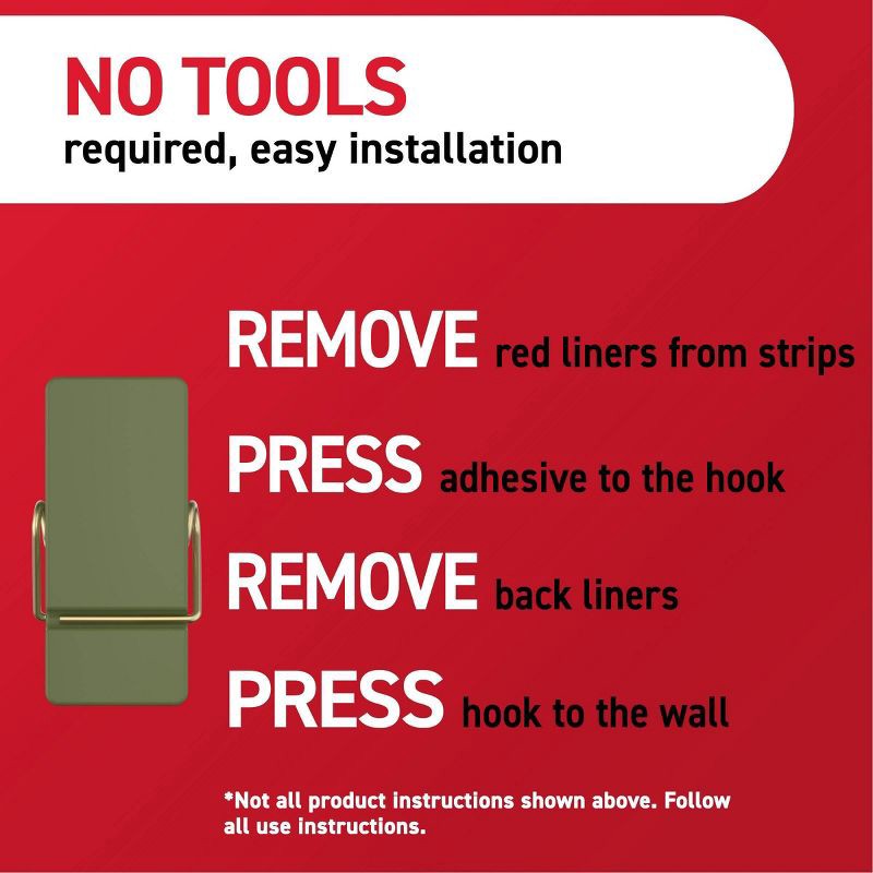 slide 5 of 8, Command Spring Clips 8 Hooks and 12 Strips Olive, 1 ct