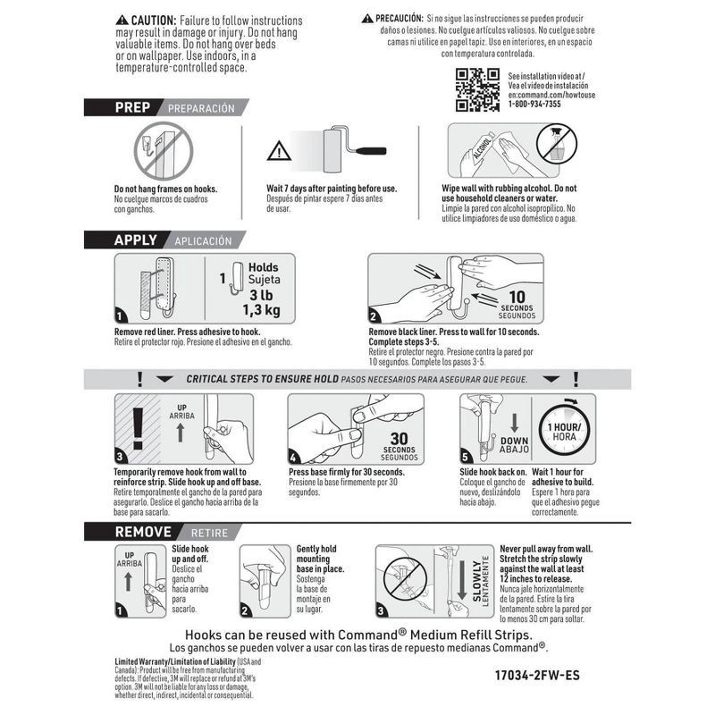 slide 7 of 7, Command Damage-Free Medium 2 Hooks and 4 Strips Toffee, 1 ct