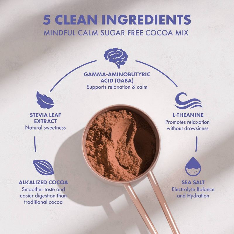 slide 3 of 8, Mindful Nutrition Mindful Calm Cocoa Mix - 2.1oz, 2.1 oz