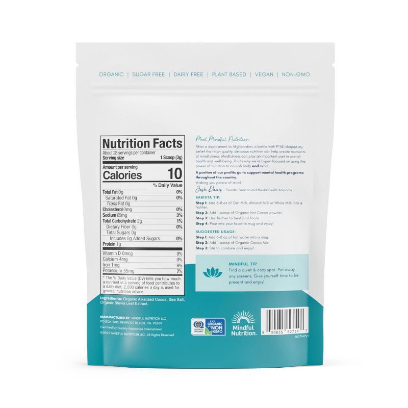 slide 2 of 8, Mindful Nutrition Organic Skinny Cocoa Mix - 3oz, 3 oz