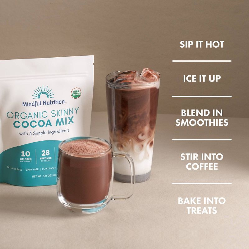 slide 6 of 8, Mindful Nutrition Organic Skinny Cocoa Mix - 3oz, 3 oz