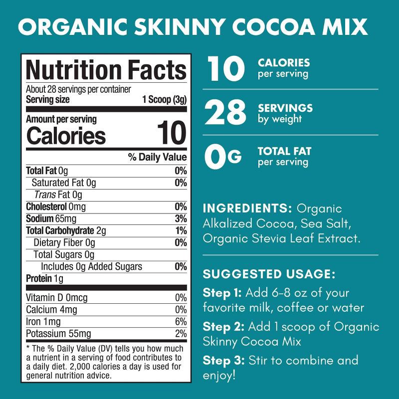 slide 8 of 8, Mindful Nutrition Organic Skinny Cocoa Mix - 3oz, 3 oz