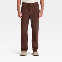 Men's Straight Fit Corduroy 5-Pocket Pants - Goodfellow & Co™ Brown 34x32