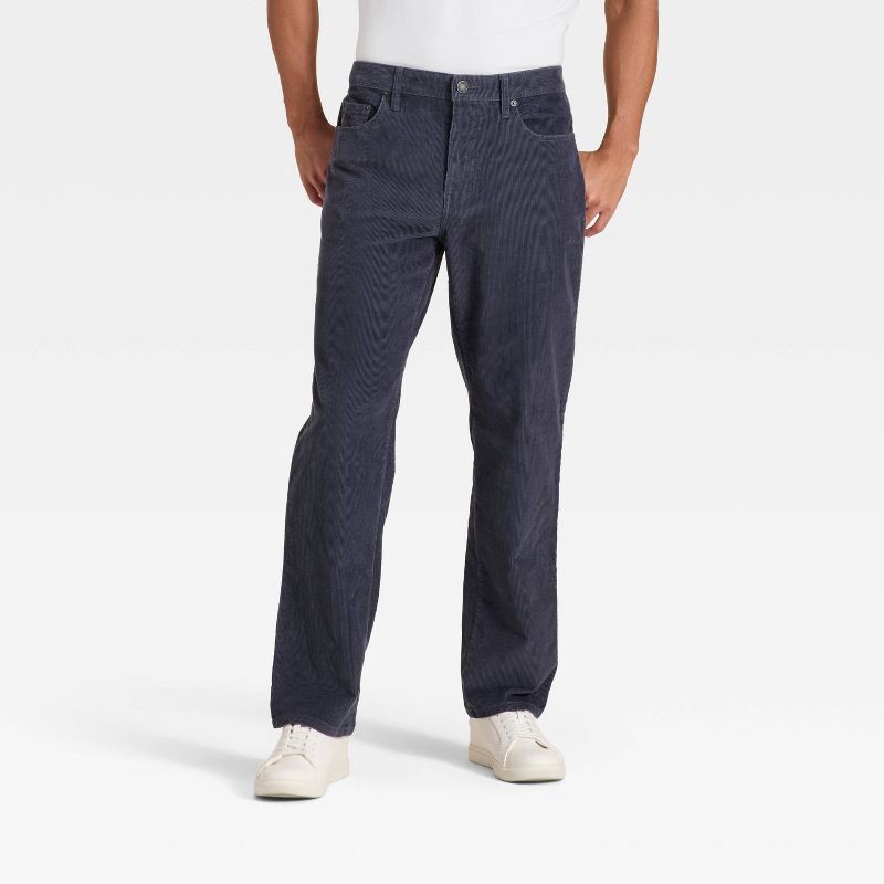 slide 1 of 3, Men's Straight Fit Corduroy 5-Pocket Pants - Goodfellow & Co™ Lilac Purple 30x32, 1 ct