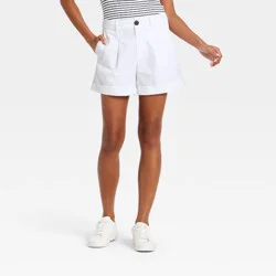 Women's High-Rise Tailored Shorts - A New Day™ White 2