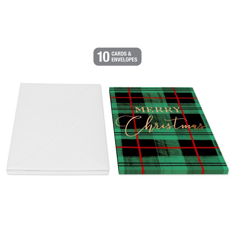 slide 3 of 4, American Greetings 10ct Blank Christmas Cards Boxed with Envelopes 'Merry Christmas', 10 ct