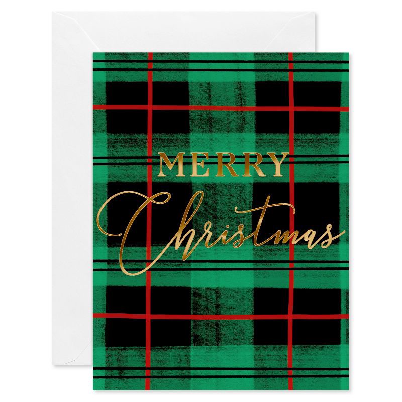 slide 1 of 4, American Greetings 10ct Blank Christmas Cards Boxed with Envelopes 'Merry Christmas', 10 ct