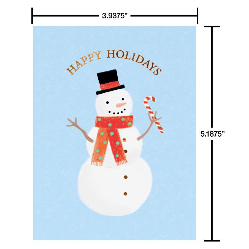 slide 4 of 4, American Greetings 10ct Blank Christmas Cards Boxed with Envelopes Snowman, 10 ct