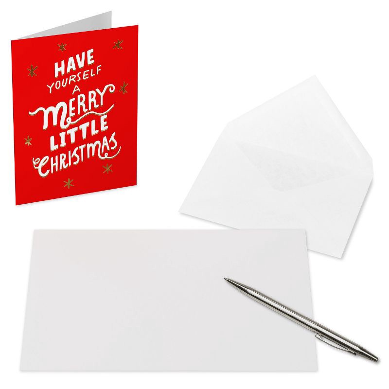 slide 3 of 5, American Greetings 10ct Blank Christmas Cards Boxed with Envelopes 'snowman and Have a Merry Christmas', 10 ct