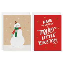 American Greetings 10ct Blank Christmas Cards Boxed with Envelopes 'snowman and Have a Merry Christmas'